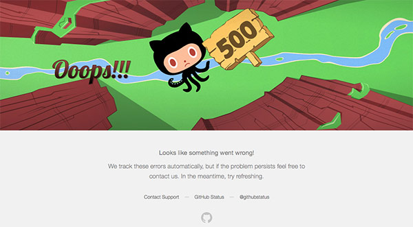 Error Page from Github