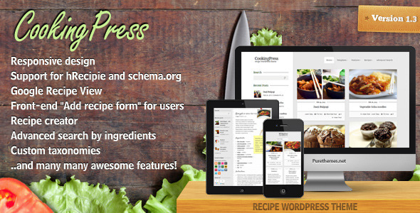 CookingPress - Recipe & Food WordPress theme