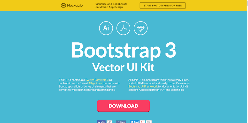 Bootstrap 3 Vector UI kit