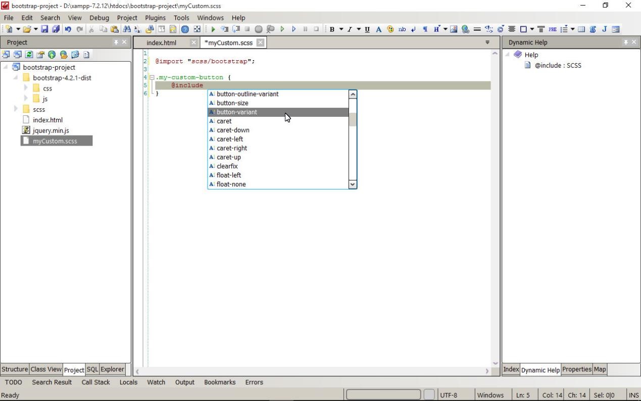 Using Bootstrap Framework in CodeLobster PHP IDE | Creative Alive