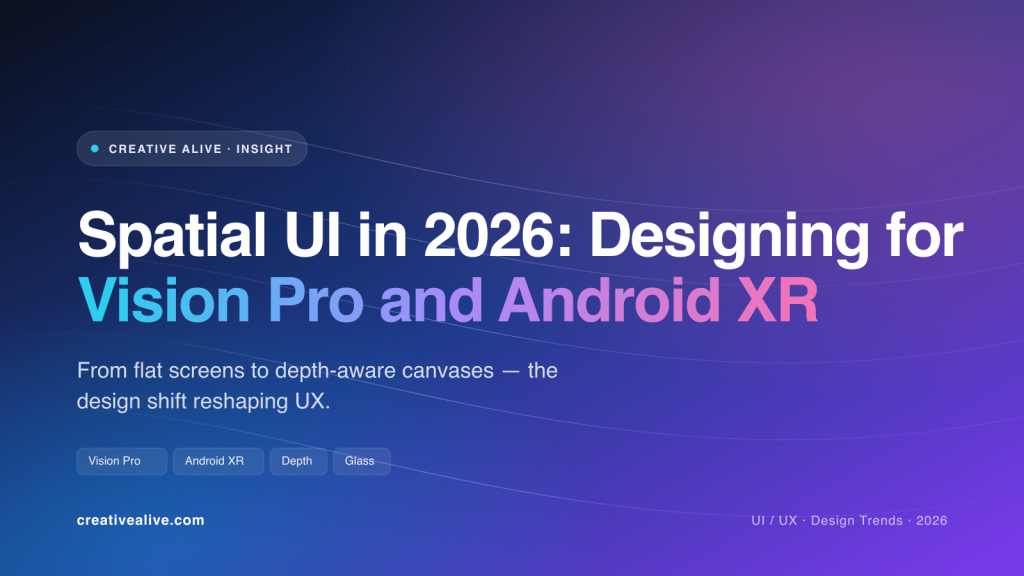 Spatial UI in 2026: Designing for Vision Pro and Android XR — cover illustration