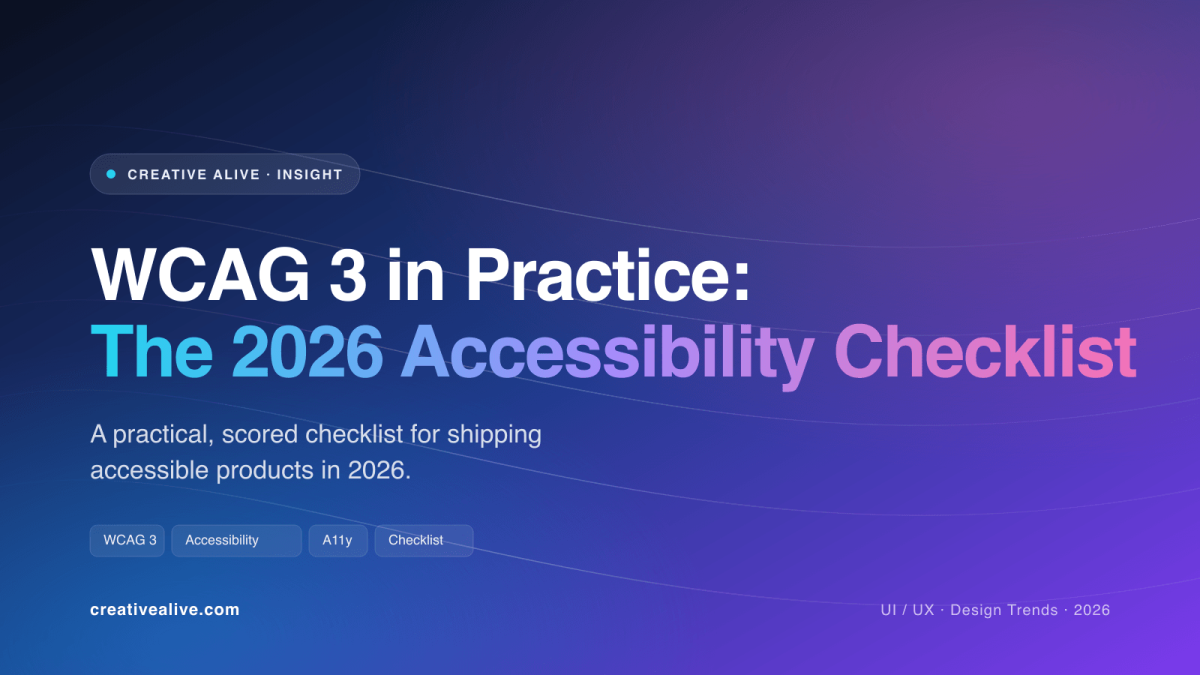 WCAG 3 in Practice: The 2026 Accessibility Checklist — cover illustration