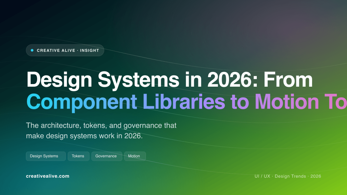 Design Systems in 2026: From Component Libraries to Motion Tokens — cover illustration